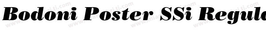 Bodoni Poster SSi Regular字体转换